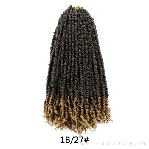 Pretwisted Passion Twist Crochet Braids Pre looped Senegalese Spring Twist Ombre Braids Synthetic Crochet Hair